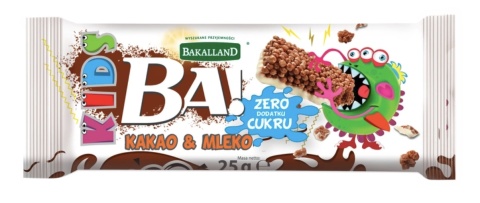 Bakalland Ba! Baton KIDS! Kakao i Mleko 25 g Bakalland Ba! Baton KIDS! Kakao i Mleko 25 g