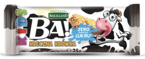 Bakalland Ba! Baton KIDS! Krówka 25 g Bakalland Ba! Baton KIDS! Krówka 25 g