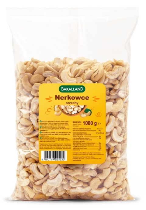 Bakalland Orzechy nerkowca połówki 1 kg Bakalland Orzechy nerkowca połówki 1 kg