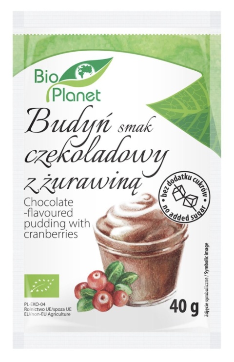 Bio Planet Budyń O Smaku Czekoladowym Z Żurawiną BIO 40 g Bio Planet Budyń O Smaku Czekoladowym Z Żurawiną BIO 40 g