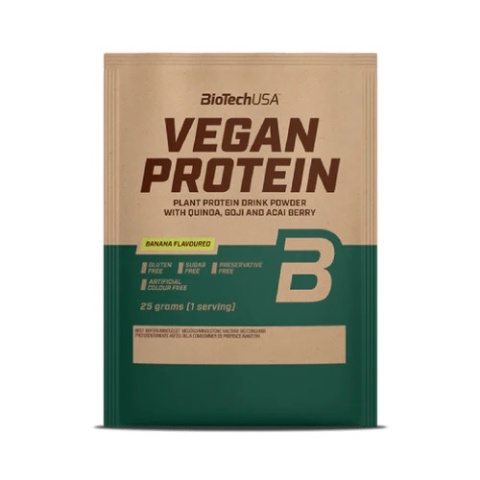 BioTech USA Vegan Protein 25g o smaku bananowym BioTech USA Vegan Protein 25g o smaku bananowym