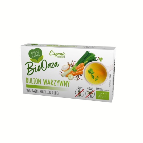 Biooaza Bulion Kostki Warzywne Bez Dodatku Cukrów Bezglutenowe BIO 66 g Biooaza Bulion Kostki Warzywne Bez Dodatku Cukrów Bezglutenowe BIO 66 g