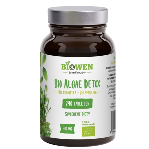 Biowen BIO Algae Detox chlorella spirulina 500 mg 240 tabletek Biowen BIO Algae Detox chlorella spirulina 500 mg 240 tabletek