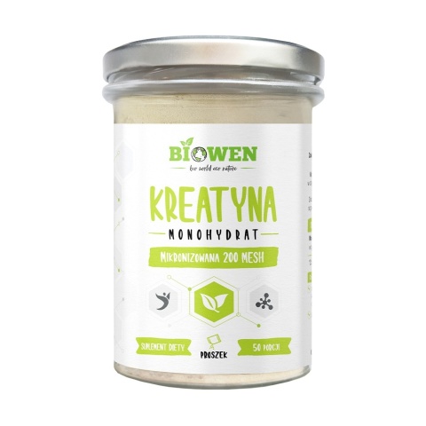 Biowen Kreatyna monohydrat mikronizowana 200 MESH proszek 250 g Biowen Kreatyna monohydrat mikronizowana 200 MESH proszek 250 g