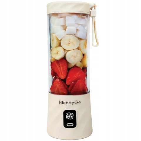 BlendyGo 3 Blender bezprzewodowy kielichowy przenośny 550ml Beżowy BlendyGo 3 Blender bezprzewodowy kielichowy przenośny 550ml Beżowy