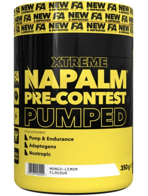 FA Napalm Pre-contest pumped 350g o smaku winogronowym FA Napalm Pre-contest pumped 350g o smaku winogronowym