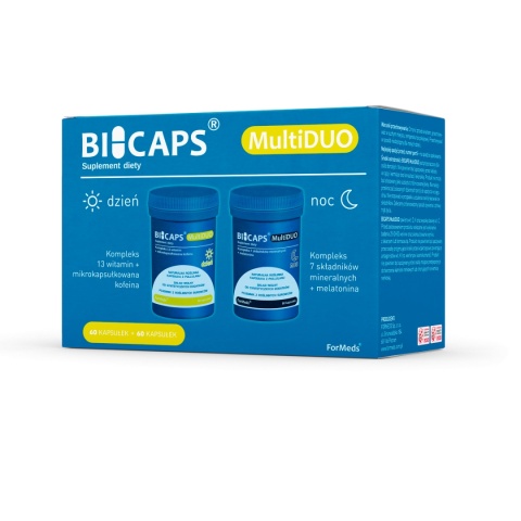 ForMeds Bicaps MultiDUO (Witaminy Dzień i Noc) 2x 60 kapsułek ForMeds Bicaps MultiDUO (Witaminy Dzień i Noc) 2x 60 kapsułek