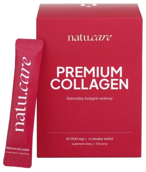 Natu.care Kolagen Premium 10000 mg o smaku wiśnia 30 saszetek Natu.care Kolagen Premium 10000 mg o smaku wiśnia 30 saszetek