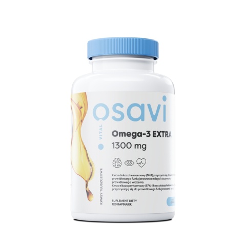 Osavi Omega-3 EXTRA 1300 mg 120 kapsułek o smaku cytrynowym Osavi Omega-3 EXTRA 1300 mg 120 kapsułek o smaku cytrynowym