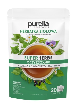 Purella SuperHerbs Mieszanka ziół na oczyszczanie 20 x 1,75 g