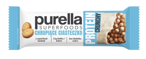 Purella Superfoods Protein bar baton proteinowy chrupiące ciasteczko 45g Purella Superfoods Protein bar baton proteinowy chrupiące ciasteczko 45g