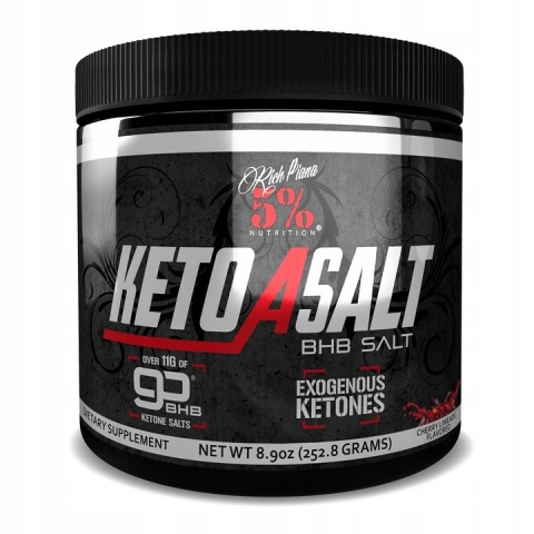 Rich Piana 5% Nutrition Keto aSALT Cherry Limeade ketony z goBHB® 252g Rich Piana 5% Nutrition Keto aSALT Cherry Limeade ketony z goBHB® 252g