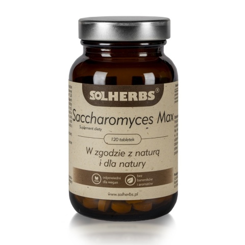 SOLHERBS Saccharomyces Max 120 tabletek SOLHERBS Saccharomyces Max 120 tabletek