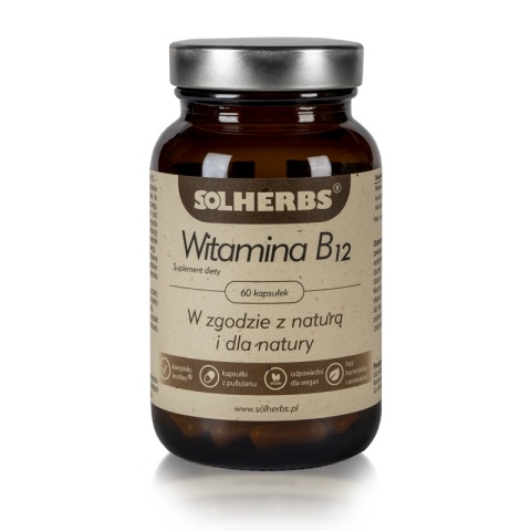 SOLHERBS Witamina B12 60 kapsułek SOLHERBS Witamina B12 60 kapsułek