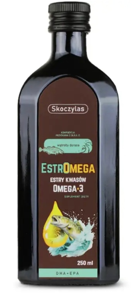 Skoczylas Estromega rybie kwasy omega 3 DHA+EPA 250 ml Skoczylas Estromega rybie kwasy omega 3 DHA+EPA 250 ml
