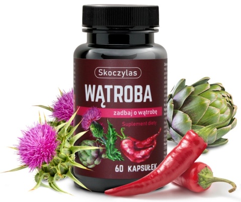 Skoczylas Wątroba (Ostropest, Karczoch, Kapsaicyna) 60 kapsułek Skoczylas Wątroba (Ostropest, Karczoch, Kapsaicyna) 60 kapsułek