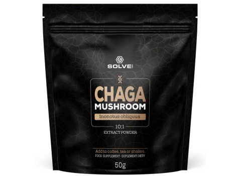 SolveLabs Chaga (Błyskoporek Podkorowy) 10:1 Mushroom Powder 50g SolveLabs Chaga (Błyskoporek Podkorowy) 10:1 Mushroom Powder 50g