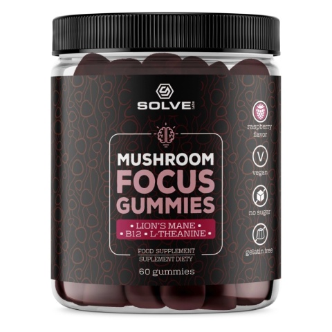 SolveLabs Mushroom Focus Gummies 60 żelek SolveLabs Mushroom Focus Gummies 60 żelek