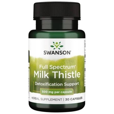 Swanson Milk Thistle (Ostropest plamisty) 500 mg 30 kapsułek Swanson Milk Thistle (Ostropest plamisty) 500 mg 30 kapsułek