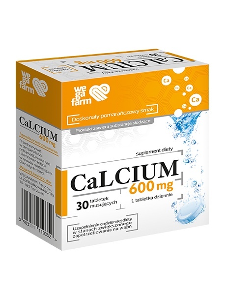 WegaFarm Calcium 600 30 tabletek WegaFarm Calcium 600 30 tabletek