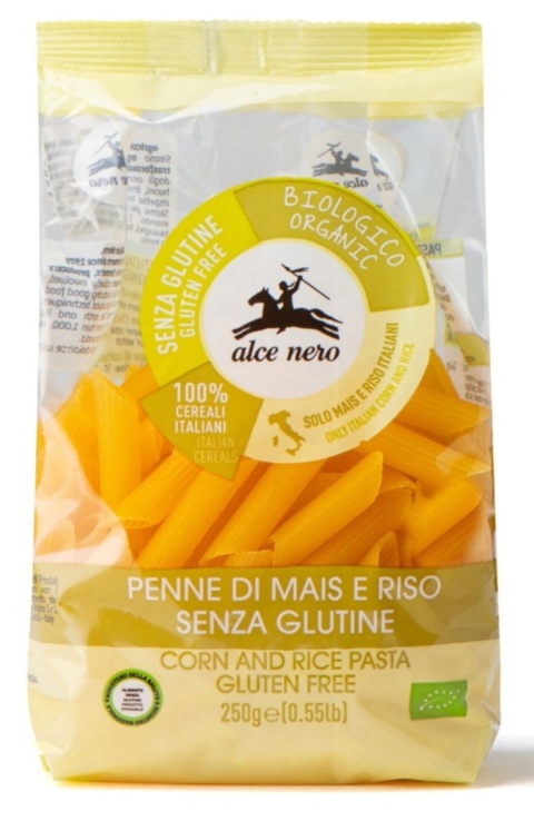 Alce Nero Makaron (Kukurydziano-Ryżowy) Penne Bezglutenowy BIO 250 g Alce Nero Makaron (Kukurydziano-Ryżowy) Penne Bezglutenowy BIO 250 g