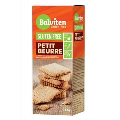 Balviten Herbatniki Petit Beurre Bez Dodatku Cukru Bezglutenowe 175 g Balviten Herbatniki Petit Beurre Bez Dodatku Cukru Bezglutenowe 175 g
