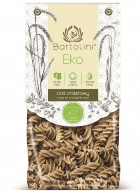 Bartolini Makaron Orkiszowy Razowy Świderki BIO 250 g Bartolini Makaron Orkiszowy Razowy Świderki BIO 250 g
