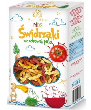 Bartolini Makaron Semolinowy Z Warzywami Dla Dzieci Świdrzaki 250 g