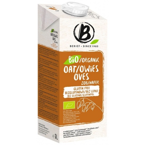 Berief Napój Owsiany Bez Dodatku Cukrów Bezglutenowy BIO 1 L Berief Napój Owsiany Bez Dodatku Cukrów Bezglutenowy BIO 1 L