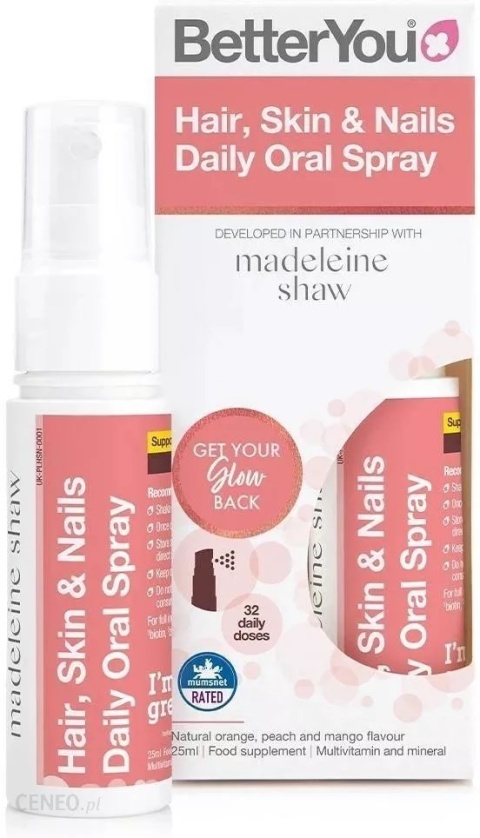 BetterYou Włosy, skóra, paznokcie 25ml w sprayu BetterYou Włosy, skóra, paznokcie 25ml w sprayu