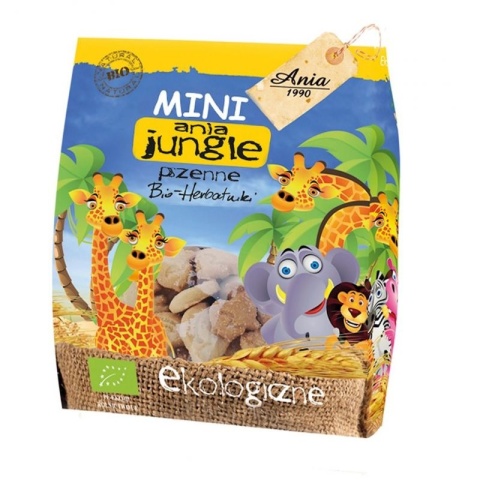 Bio Ania Ciastka Mini Jungle BIO-Herbatniki 100 g Bio Ania Ciastka Mini Jungle BIO-Herbatniki 100 g