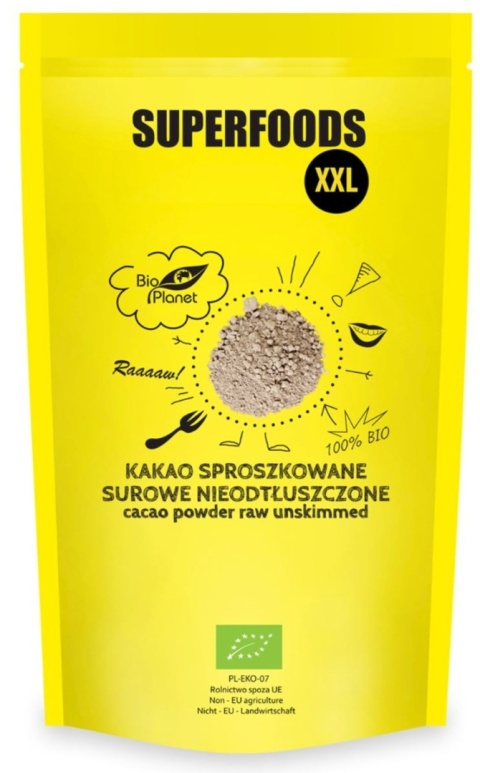 Bio Planet Kakao Sproszkowane Surowe Nieodtłuszczone BIO 400 g Bio Planet Kakao Sproszkowane Surowe Nieodtłuszczone BIO 400 g