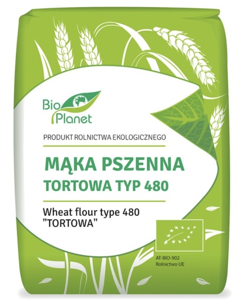 Bio Planet Mąka Pszenna Tortowa Typ 480 BIO 1 kg Bio Planet Mąka Pszenna Tortowa Typ 480 BIO 1 kg