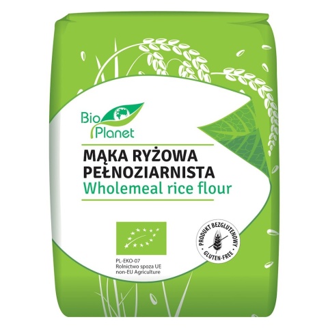 Bio Planet Mąka Ryżowa Pełnoziarnista Bezglutenowa BIO 1 kg Bio Planet Mąka Ryżowa Pełnoziarnista Bezglutenowa BIO 1 kg