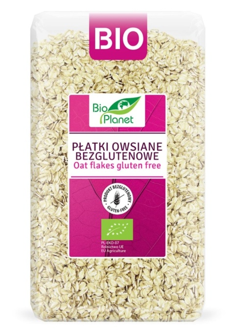 Bio Planet Płatki Owsiane Bezglutenowe BIO 600 g Bio Planet Płatki Owsiane Bezglutenowe BIO 600 g