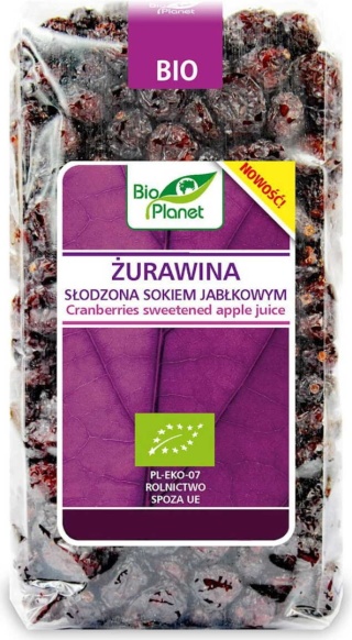 Bio Planet Żurawina Słodzona Sokiem Jabłkowym BIO 400 g