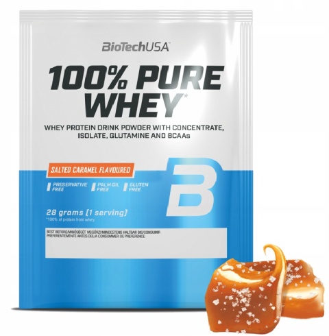 BioTech USA 100% Pure Whey 28g salted caramel BioTech USA 100% Pure Whey 28g salted caramel