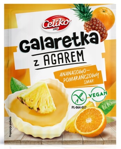 Celiko Galaretka Z Agarem Ananas-Pomarańcza Bezglutenowa 45 g Celiko Galaretka Z Agarem Ananas-Pomarańcza Bezglutenowa 45 g