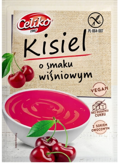 Celiko Kisiel O Smaku Wiśniowym Bez Dodatku Cukru Bezglutenowy 40 g Celiko Kisiel O Smaku Wiśniowym Bez Dodatku Cukru Bezglutenowy 40 g