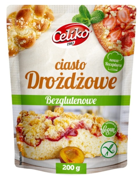 Celiko Mieszanka Do Wypieku Ciasta Drożdżowego Bezglutenowa 200 g Celiko Mieszanka Do Wypieku Ciasta Drożdżowego Bezglutenowa 200 g