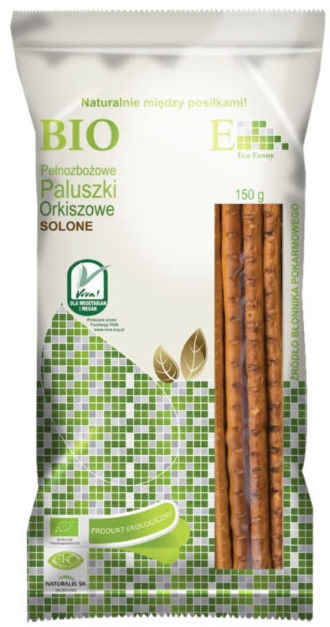 Envoy Paluszki Orkiszowe Pełnoziarniste Solone BIO 150 g Envoy Paluszki Orkiszowe Pełnoziarniste Solone BIO 150 g