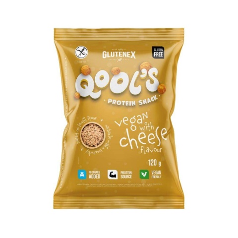 Glutenex Chrupki Proteinowe Qool'S O Smaku Sera Wegan Bezglutenowe 120 g Glutenex Chrupki Proteinowe Qool'S O Smaku Sera Wegan Bezglutenowe 120 g