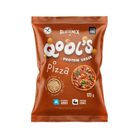 Glutenex Chrupki Proteinowe Qool'S Pizza Bezglutenowe 120 g Glutenex Chrupki Proteinowe Qool'S Pizza Bezglutenowe 120 g