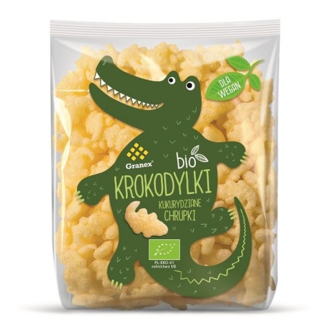 Granex Chrupki Kukurydziane Krokodylki BIO 80 g Granex Chrupki Kukurydziane Krokodylki BIO 80 g