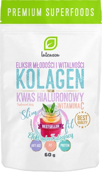 Intenson Kolagen + Witamina C + Kwas Hialuronowy 60g Intenson Kolagen + Witamina C + Kwas Hialuronowy 60g