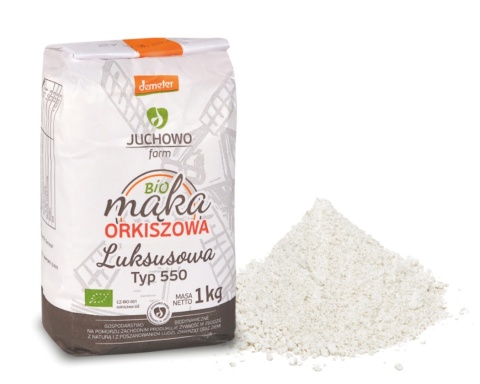 Juchowo Mąka Orkiszowa Luksusowa Typ 550 Demeter BIO 1 kg Juchowo Mąka Orkiszowa Luksusowa Typ 550 Demeter BIO 1 kg