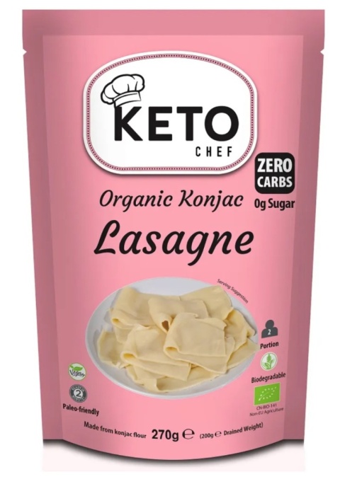 Keto Chef Makaron Konjac Lasagne Bezglutenowy BIO 270 g Keto Chef Makaron Konjac Lasagne Bezglutenowy BIO 270 g