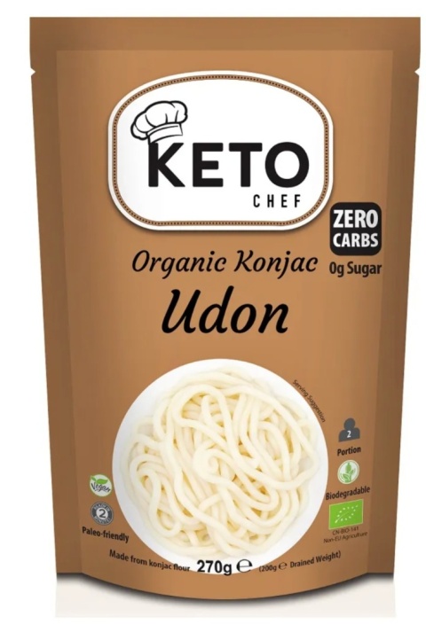 Keto Chef Makaron Konjac Udon Bezglutenowy BIO 270 g Keto Chef Makaron Konjac Udon Bezglutenowy BIO 270 g
