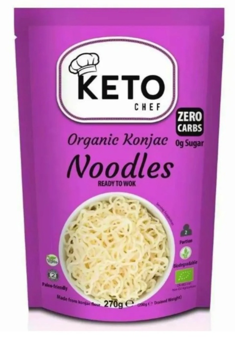 Keto Chef Makaron Konjac Wok Bezglutenowy BIO 270 g Keto Chef Makaron Konjac Wok Bezglutenowy BIO 270 g