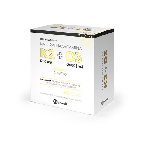 Laborell Witamina D3 2000 IU i K2 200 µg 90 kapsułek Laborell Witamina D3 2000 IU i K2 200 µg 90 kapsułek